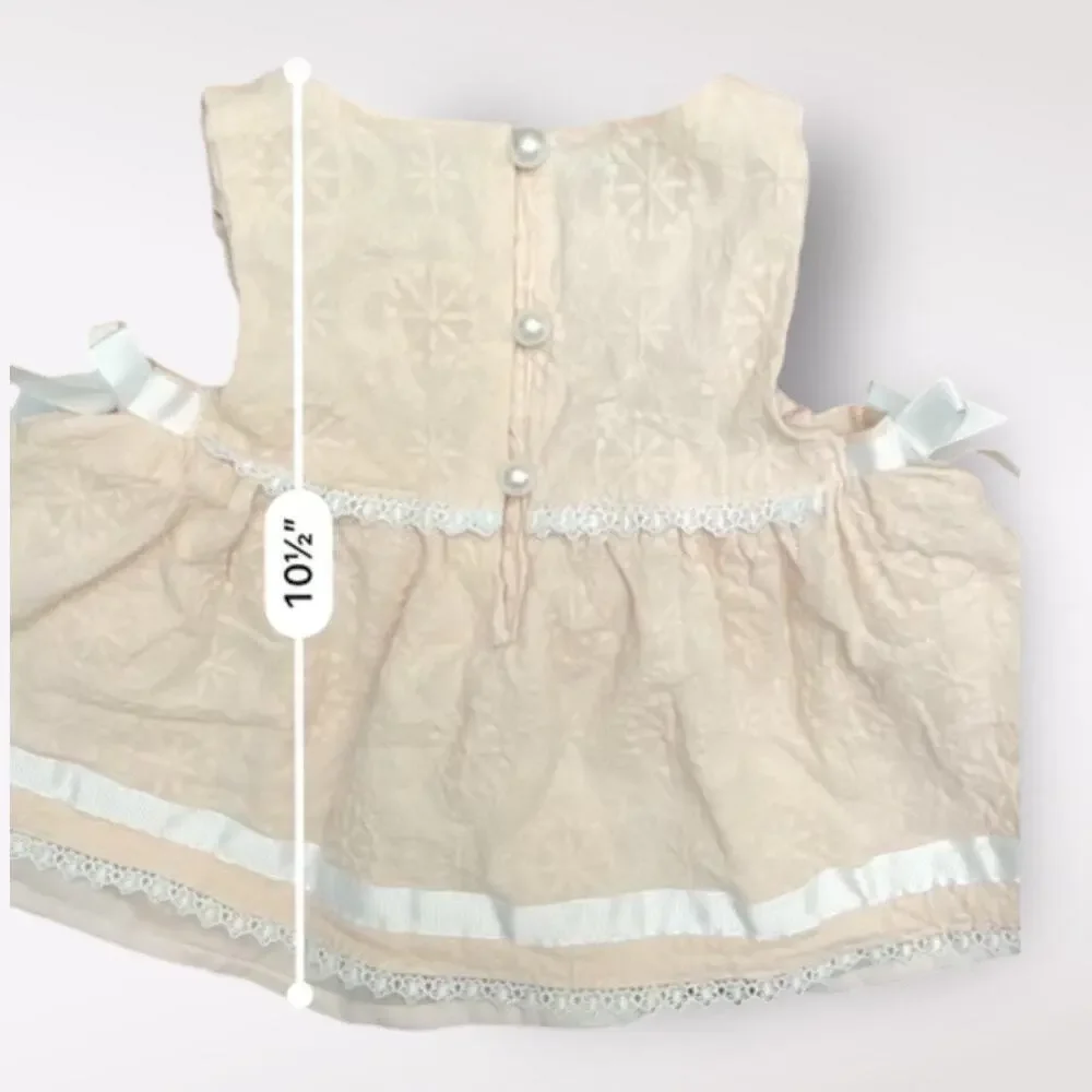 Catherine Malandrino Patterned Pink Short Baby Dress Size‎ 3-6 Months Coquette